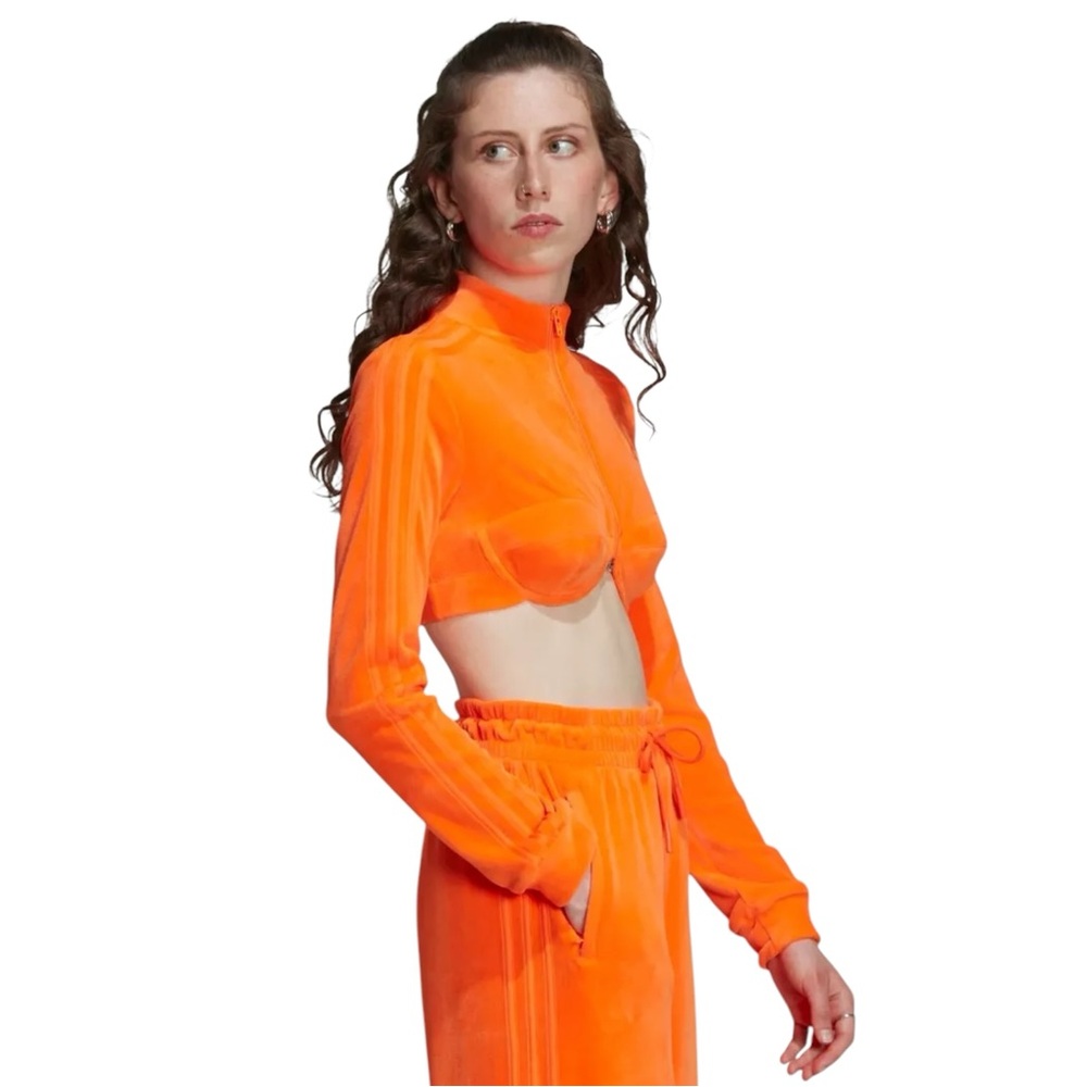 Jeremy Scott x Adidas Track Crop Velour Jacket NWT (K-1)